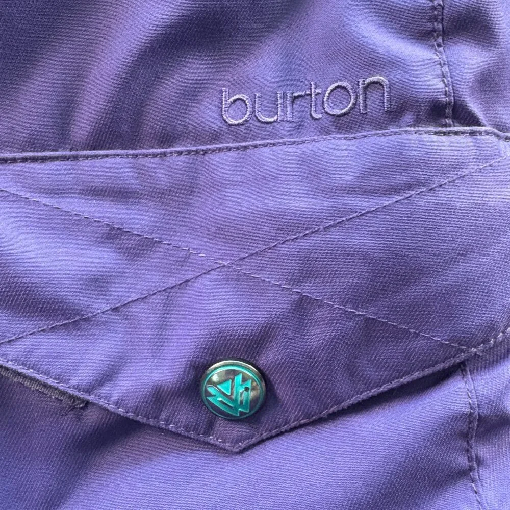Burton The White Collection Women's Ski Parka Jacket Purple Full Zip Size Medium - Picture 4 of 11